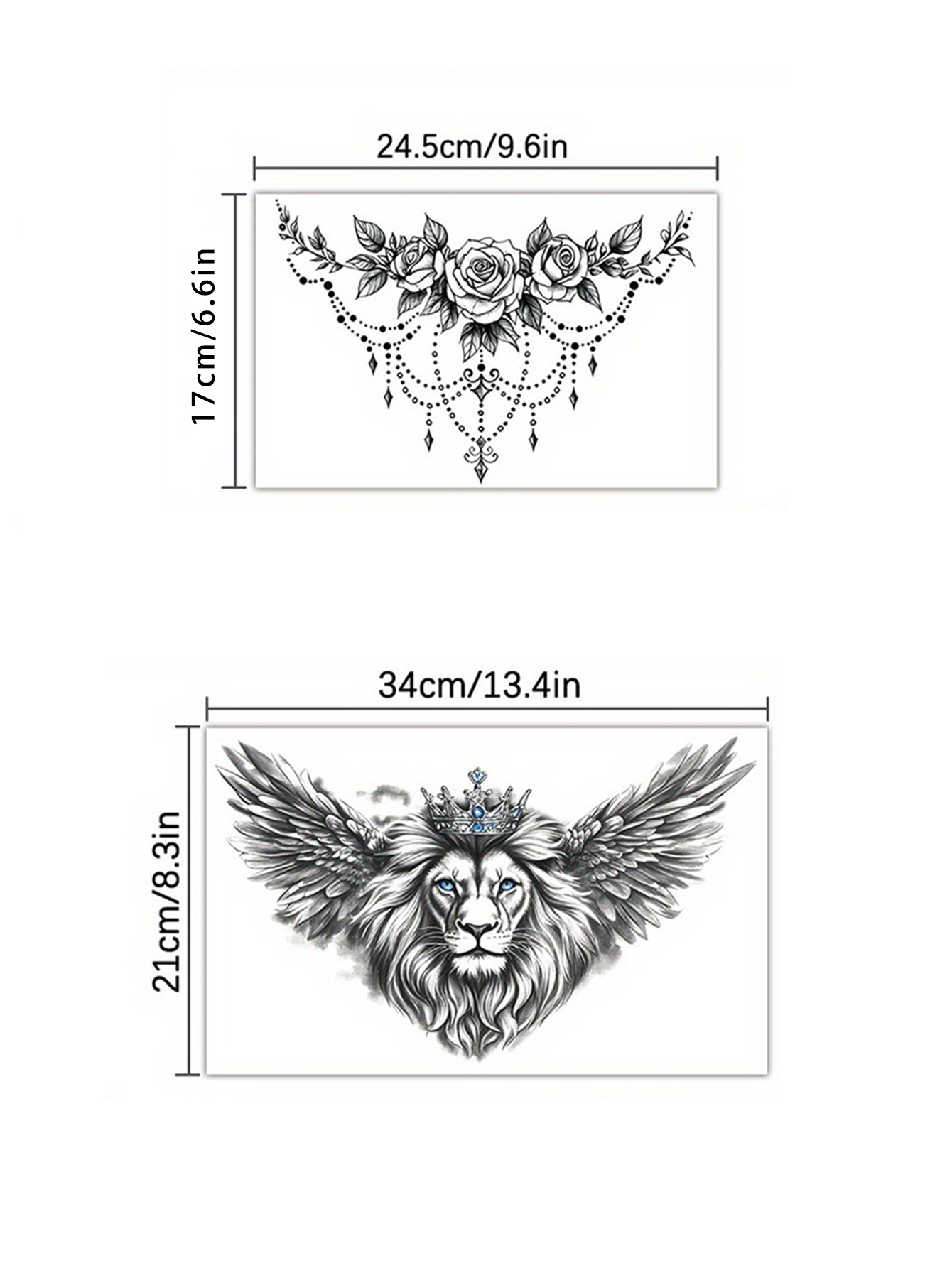 Chest and Back Tattoo Stickers